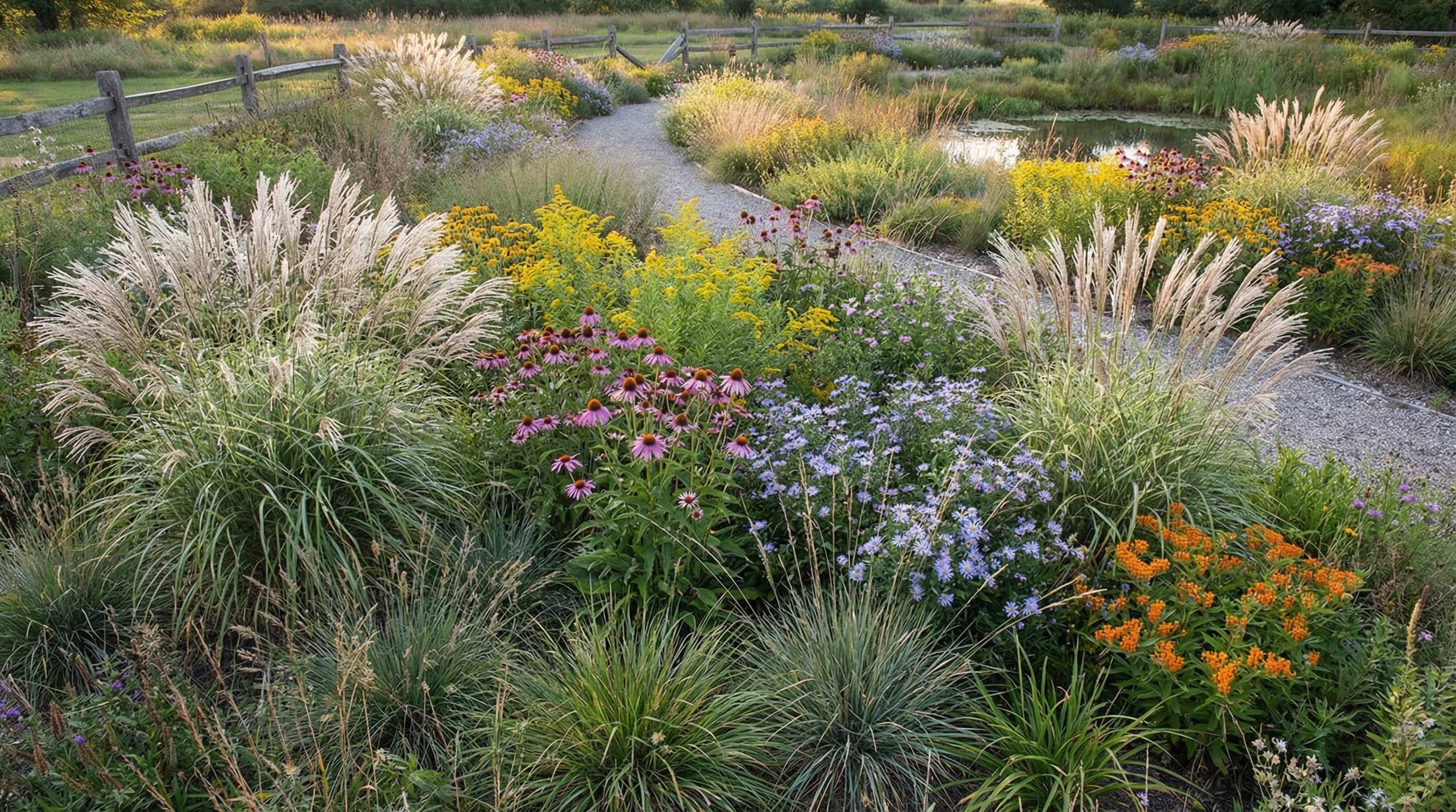 에키나케아·루드베키아·그라스 대형 정원